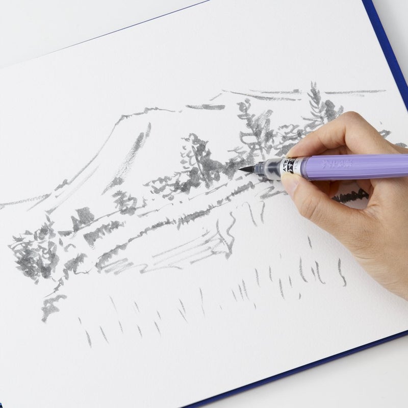 بنتل قلم فرشاة Pentel XFL3L فرشاة Pentel، أسود - Image 4